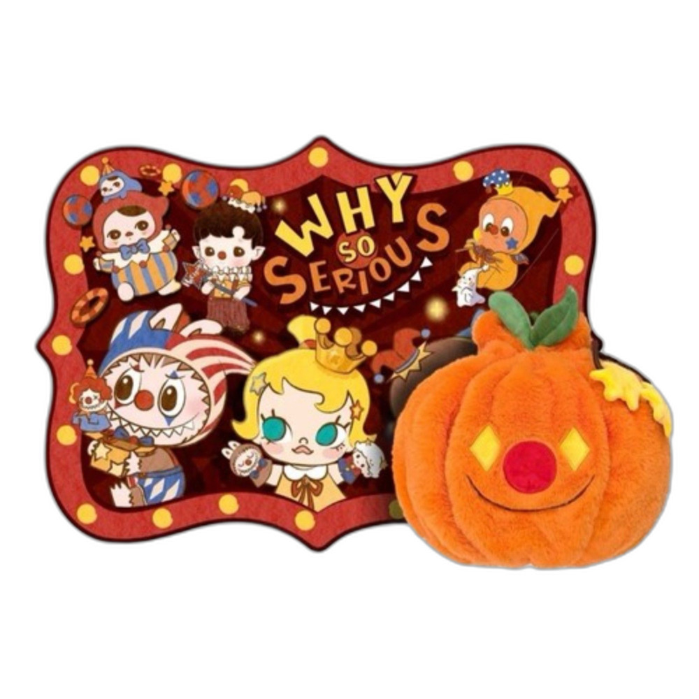 Pop Mart PROMO Pumpkin Why So Serious Blanket Bag Plush Promotional Brand New